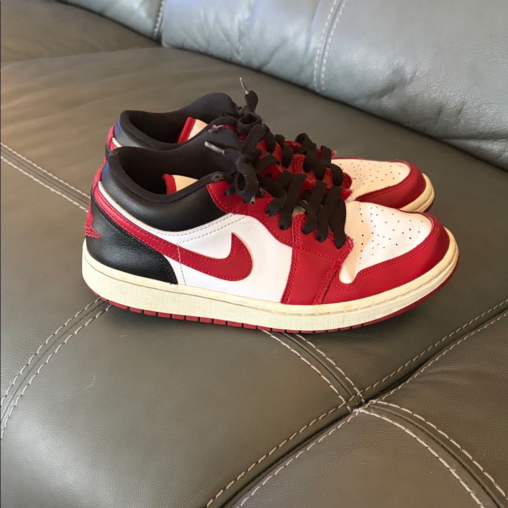 Nike Women’s Low-Top Athletic Sneakers in Red, White & Black